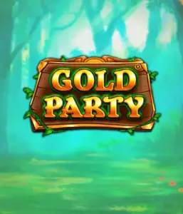 Discover the enchanted forest of the Gold Party game by Pragmatic Play, highlighting a beautifully designed wooden sign adorned with golden letters. The setting is a green forest which adds a sense of mystery to the overall ambiance. Ideal for players who love magical and nature-inspired games, providing a delightful adventure. 